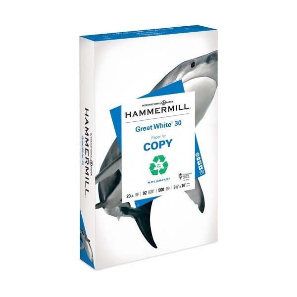 Hammermill 75GSM, 8-1/2inx14in, 300RM/PL, White, HAM86704PL - main